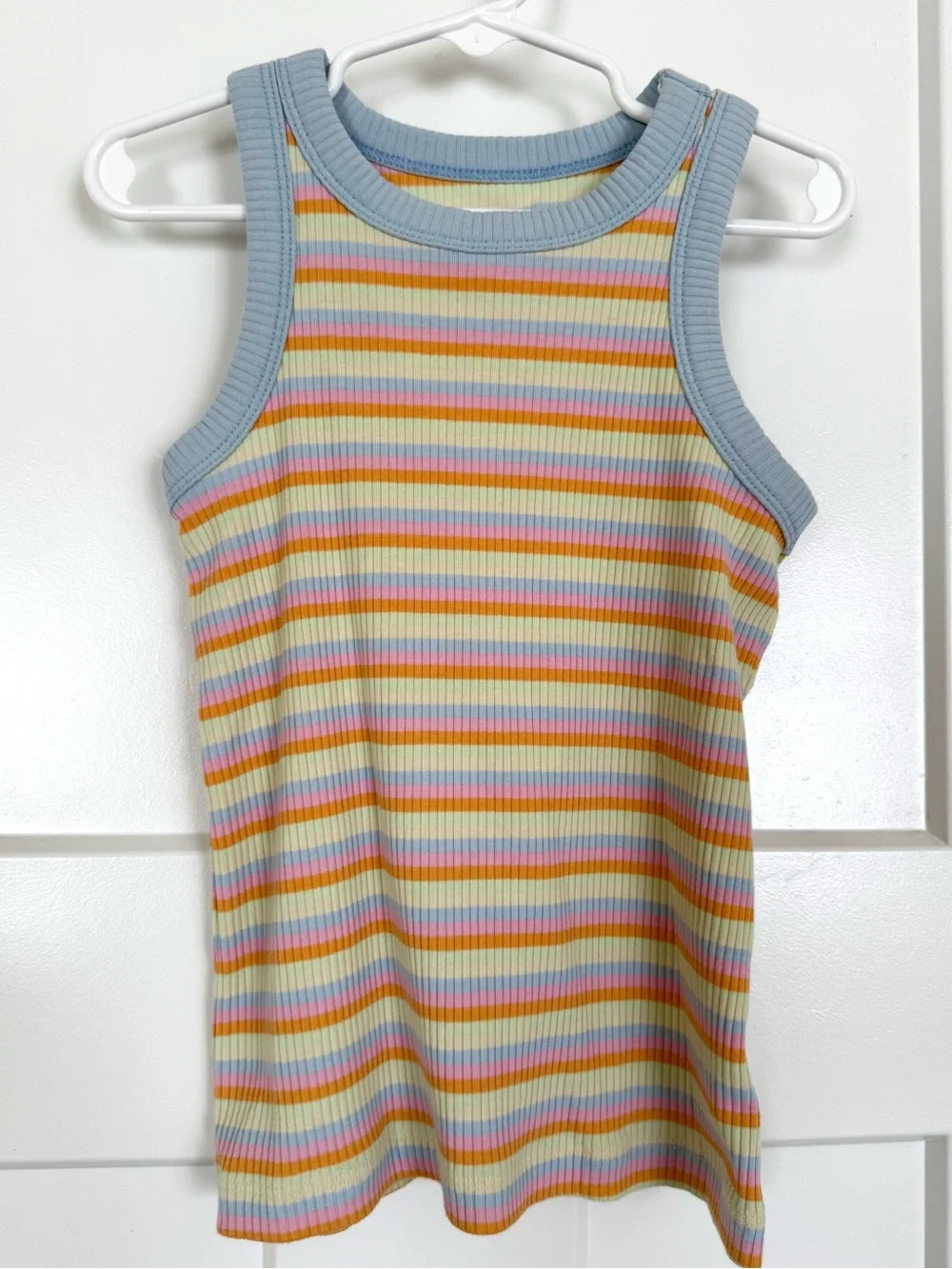 Old Navy Girls Pastel Striped Ribbed Dress Size 8